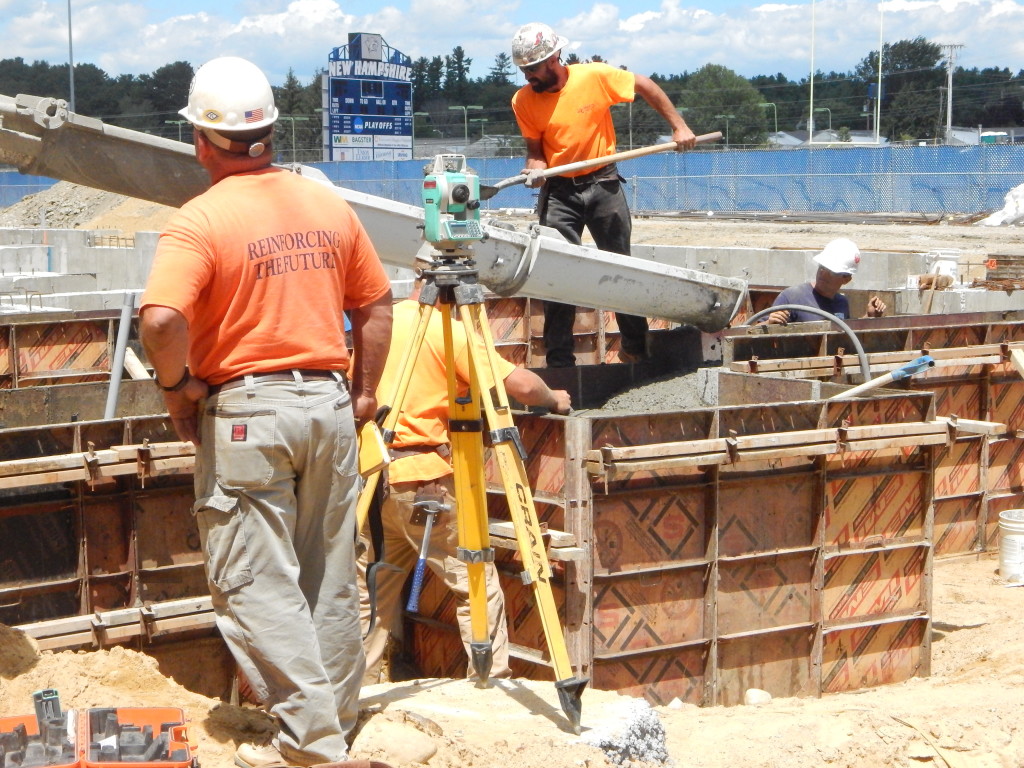 Another four loads of concrete was poured on Friday. 